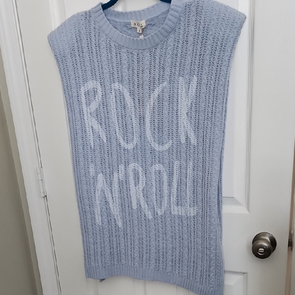 POL Light Blue Cable Knit Sweater